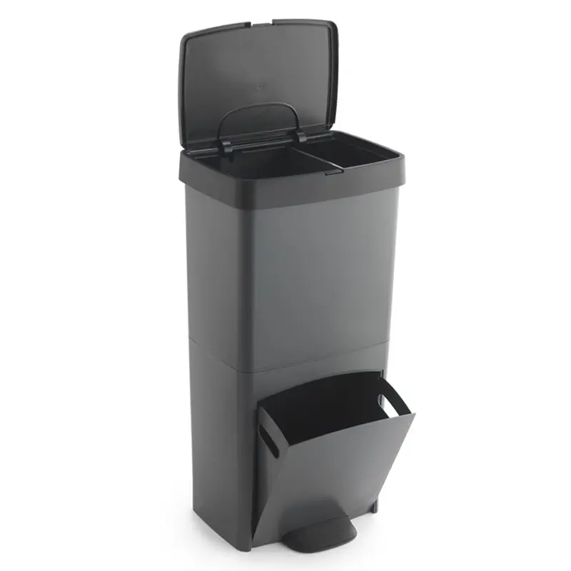 Cubo de basura 70L vertical 2 compartimentos 76cm