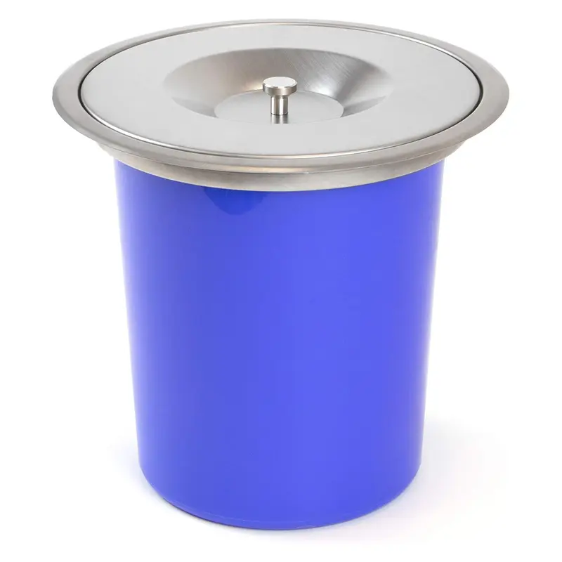 Cubo de basura integrable encimera tapa inox