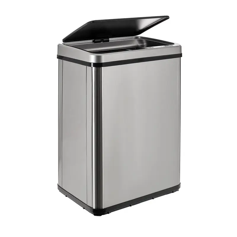 Cubo de basura inteligente sin patas apertura automática 40L gris