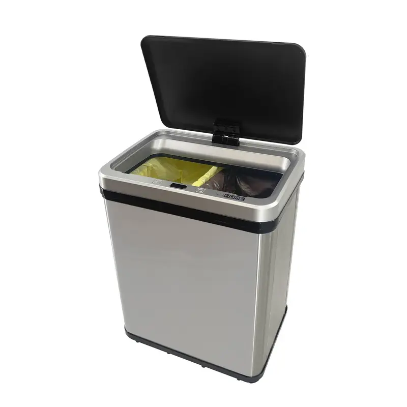 Cubo de reciclaje inteligente sin patas 15L+15L 35x26x43cm