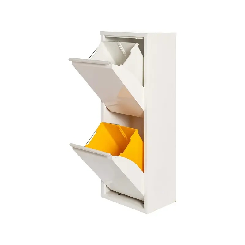 Cubo de reciclaje metálico