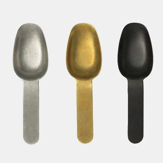 Cuchara degustación acero inox con mango Vintage 12 cm. Varios colores - 12 Uds.