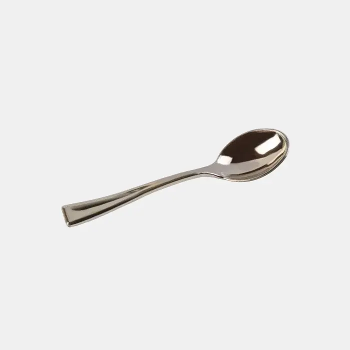 Cuchara para café desechable plateada. 12,9 cm Reflect - 1000 Uds.