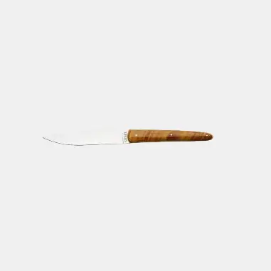Cuchillo chuletero madera estabilizada natural. 22.5 cm - 6 Uds