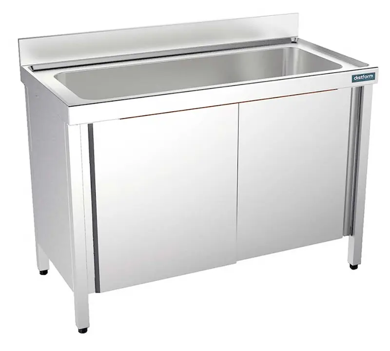 DISTFORM - FREGADERO GAMA 700 GRAN CAPACIDAD CON BASTIDOR Y PUERTAS