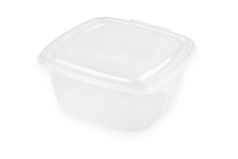 Envase Bisagra Microondas -PP- 1800cc, 50uds (-5ºC a +120ºC)