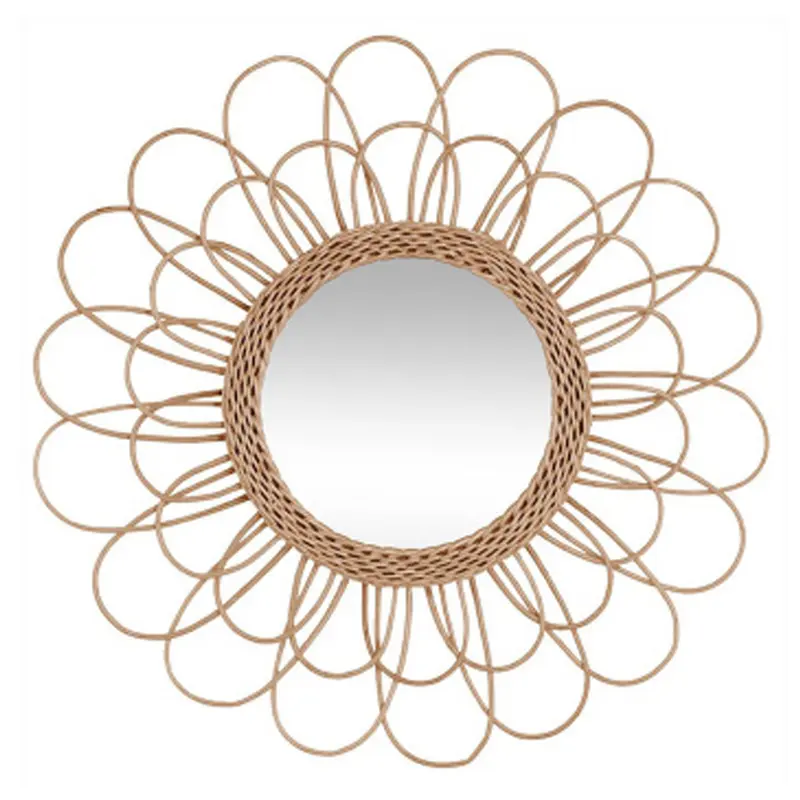 Espejo flor de ratán D.56cm
