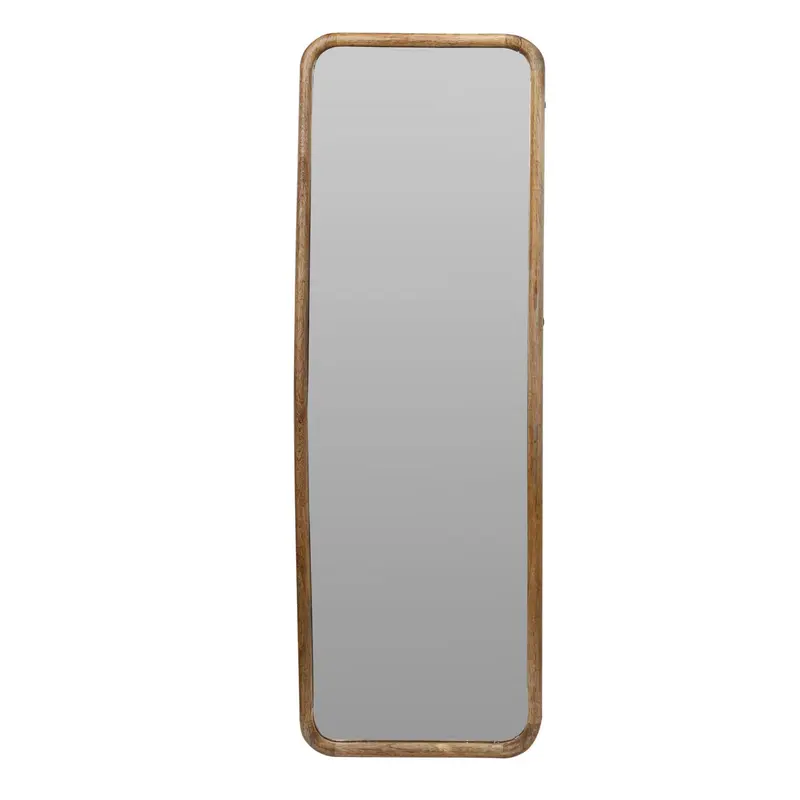 Espejo oval rectangular en madera H.115cm