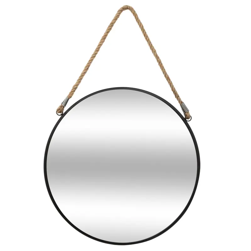 Espejo redondo metal con cuerda moderno Ø55cm