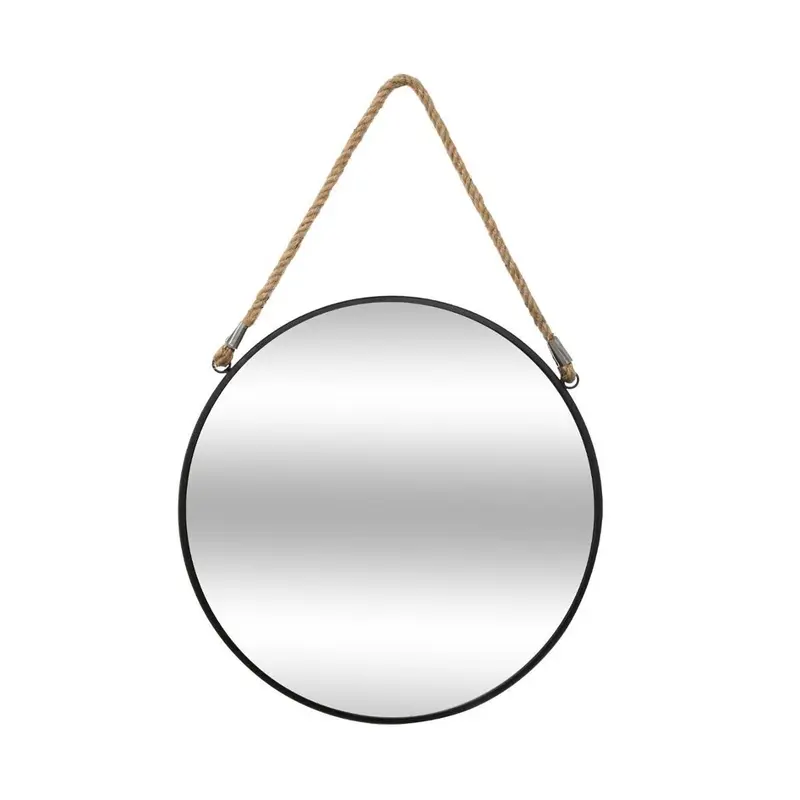 Espejo redondo metal con cuerda vintage Ø38cm
