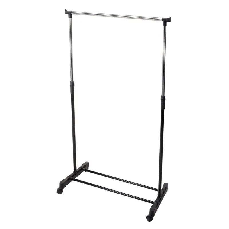 Estantería perchero con ruedas acero inoxidable H.90-160cm