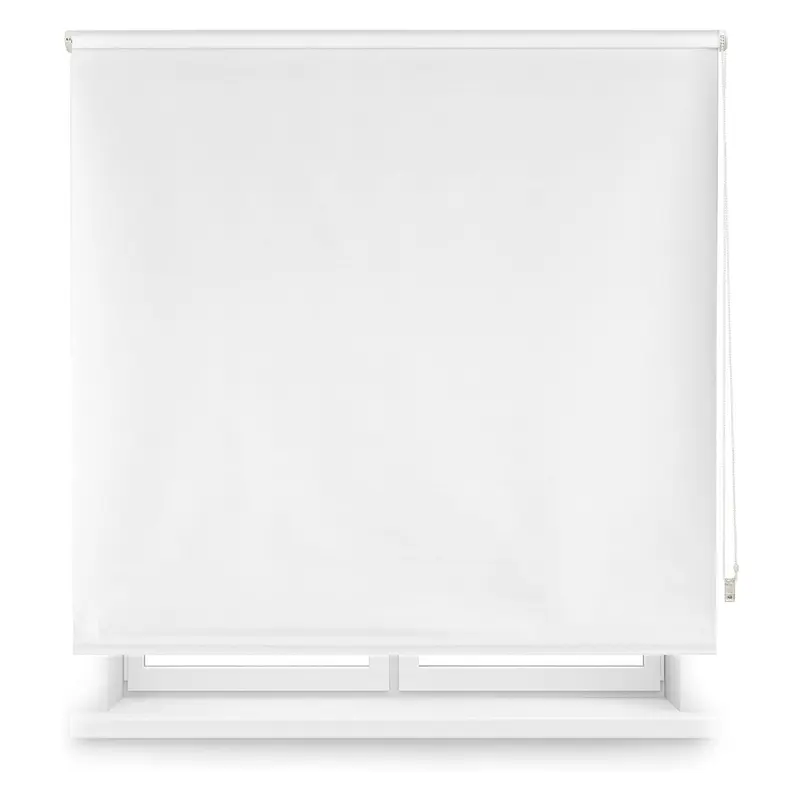 Estor enrollable opaco liso blanco roto