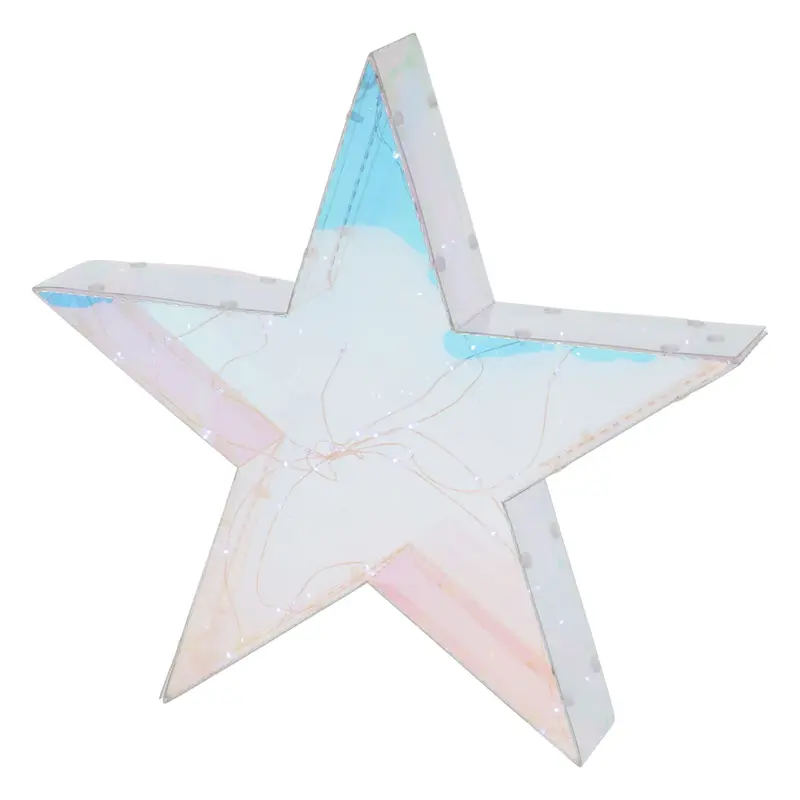 Estrella luminosa 40 luces LED arco iris 30x5x28,5cm