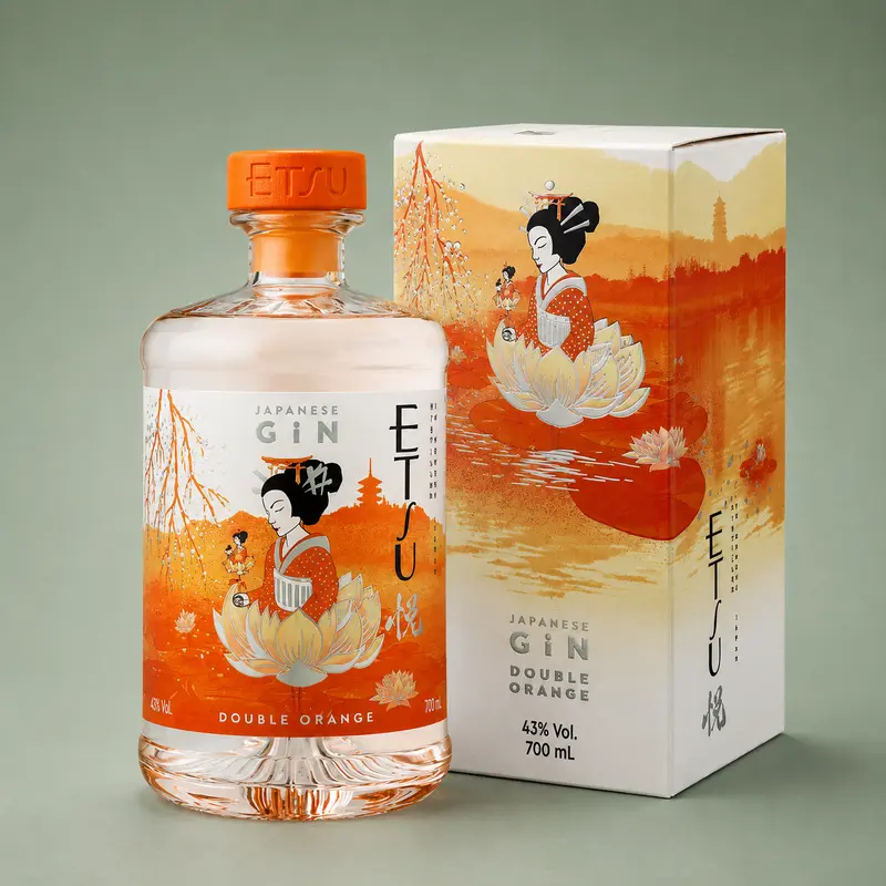 ETSU | JAPANESE GIN DOUBLE ORANGE + ESTUCHE 70cl