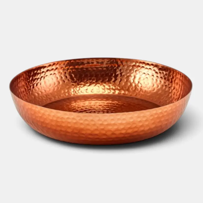 Fuente martillada acabado cobre para buffet. Ø31 x 7 cm - 1 ud.