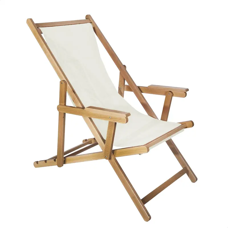 Hamaca relax madera con brazos sin barniz 149x65x5 cm