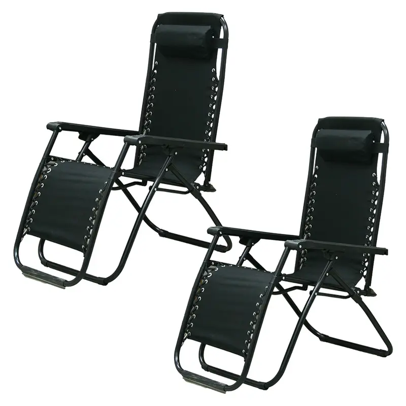 Juego 2 sillas tumbona gravedad cero patas 25 mm 90x65x110 cm