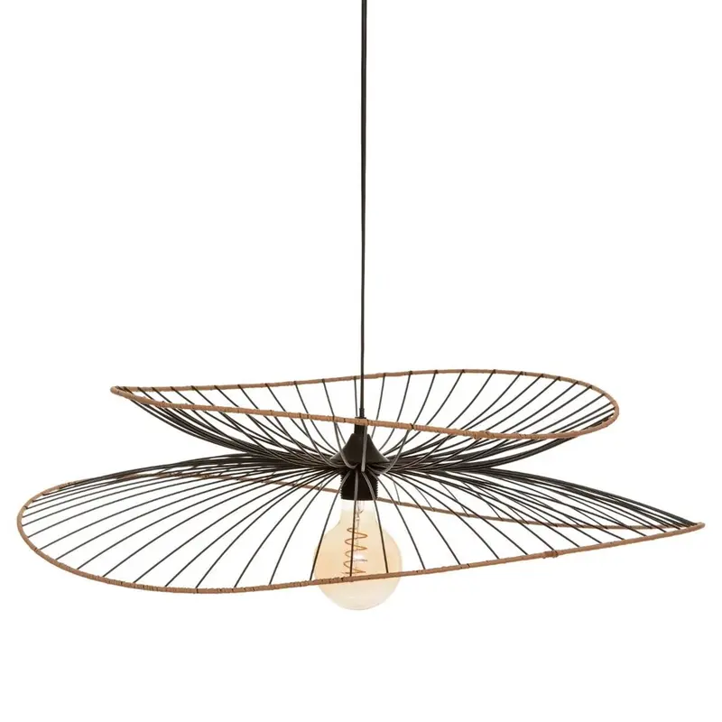 Lámpara colgante Alara metal negro Ø69,5x17,5cm