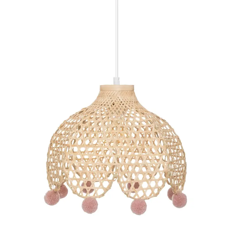Lámpara colgante bambú diseño acampanado Ø28cm