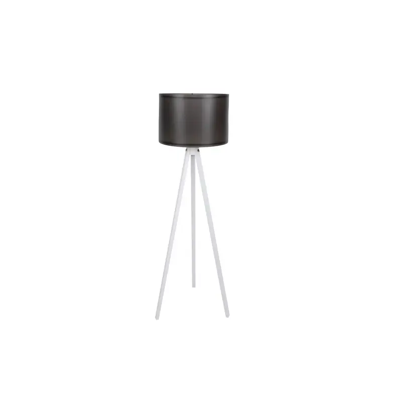 Lámpara de pie MDF negro blanco estructura decorativa