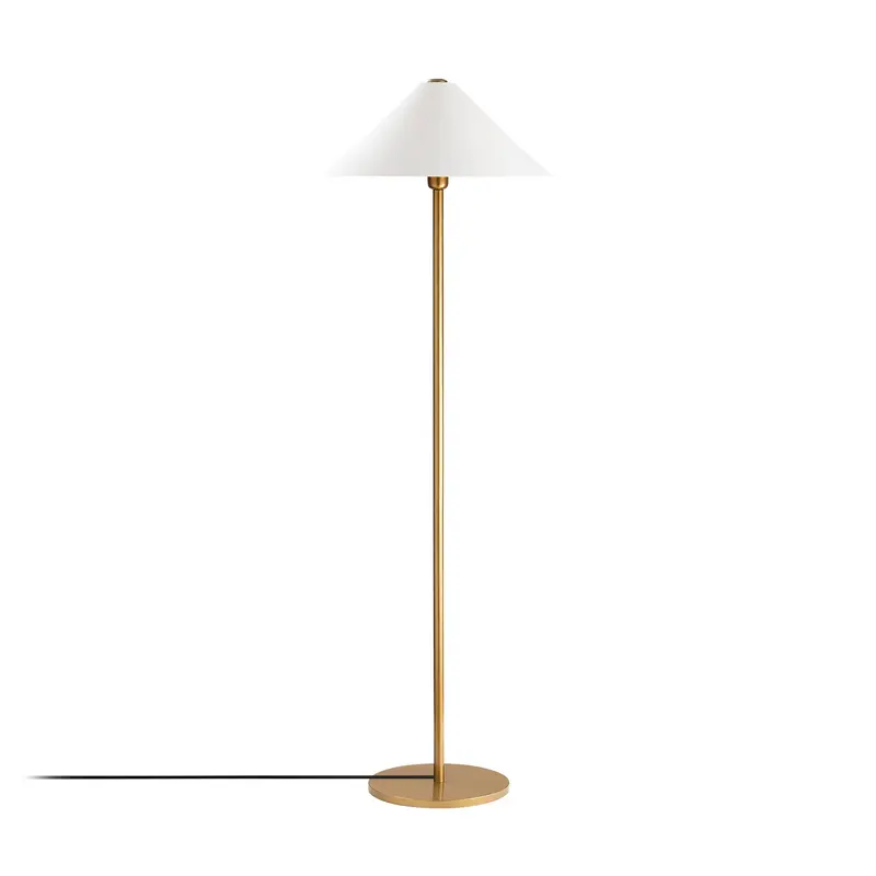 Lámpara de pie metal oro 46x46x150 cm casquillo E27