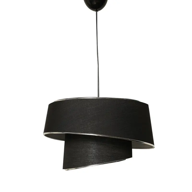 Lámpara de techo metal plata negro estructura decorativa