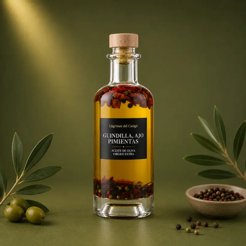 LLÀGRIMES DE CANIGÓ | GUINDILLAS, AJO, PIMIENTAS AOVE 250ml