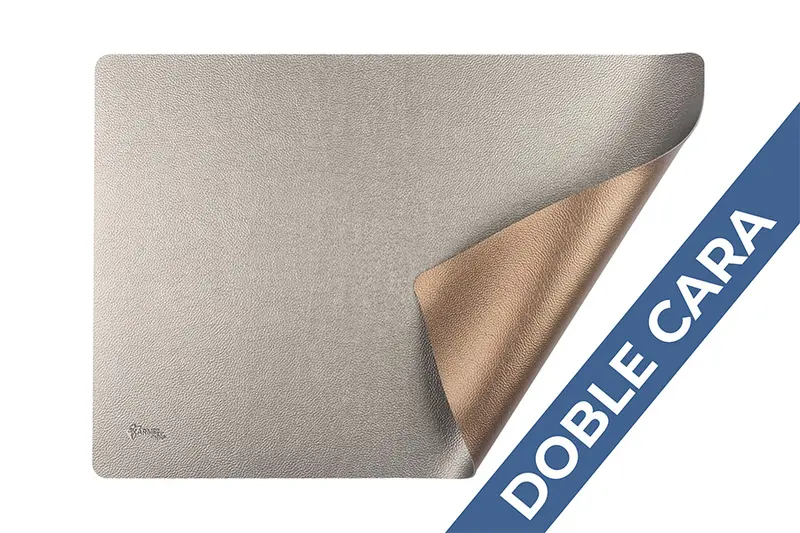 Mantel Polipiel 30x43cm Plata-Oro (12pq x 12uds)