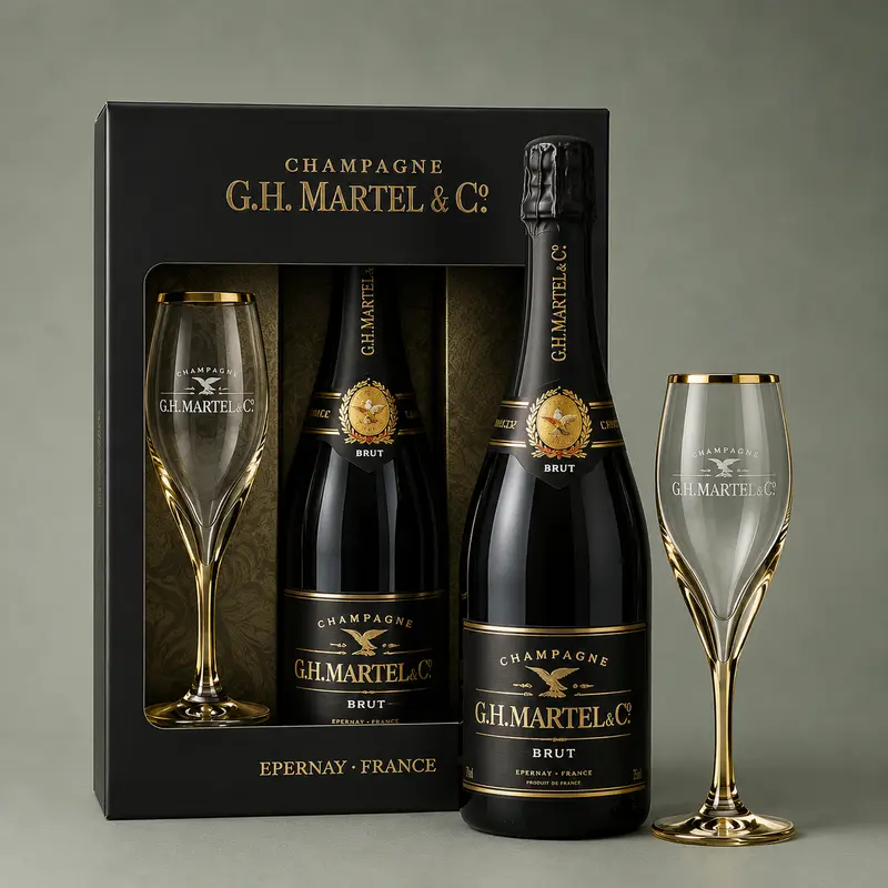 MARTEL | PRESTIGE BRUT PACK 2 COPAS CHAMPAGNE