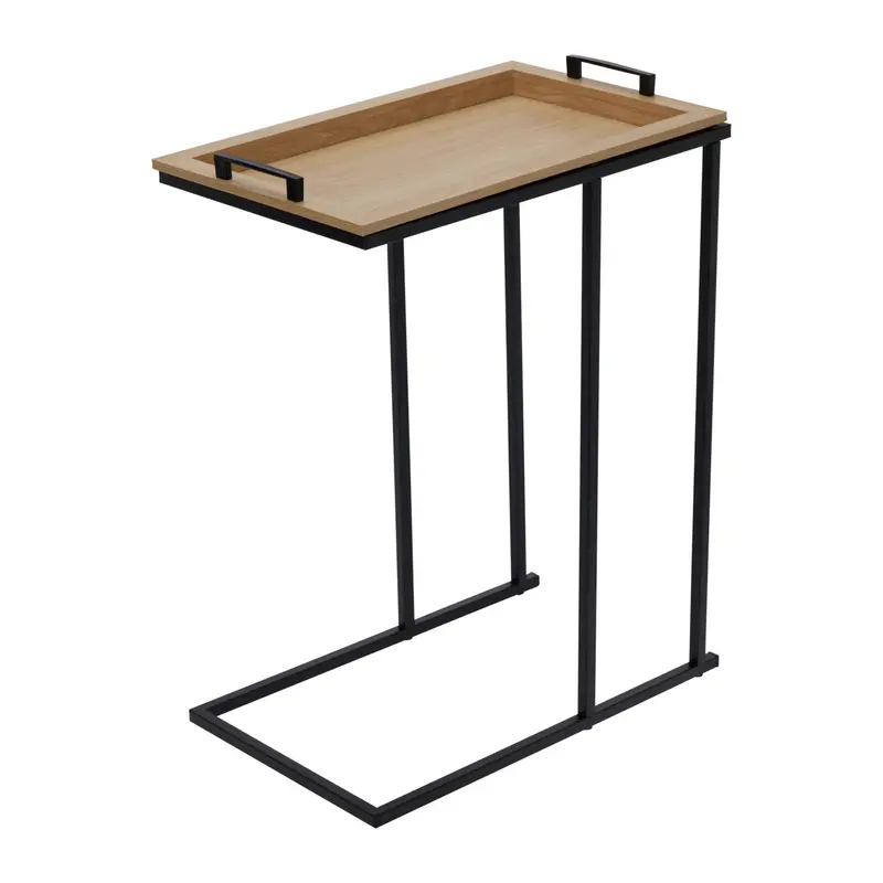 Mesa auxiliar con bandeja extraíble 45x28x59cm