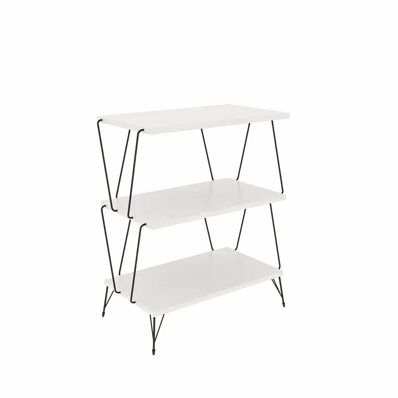 Mesa auxiliar melamina color blanco