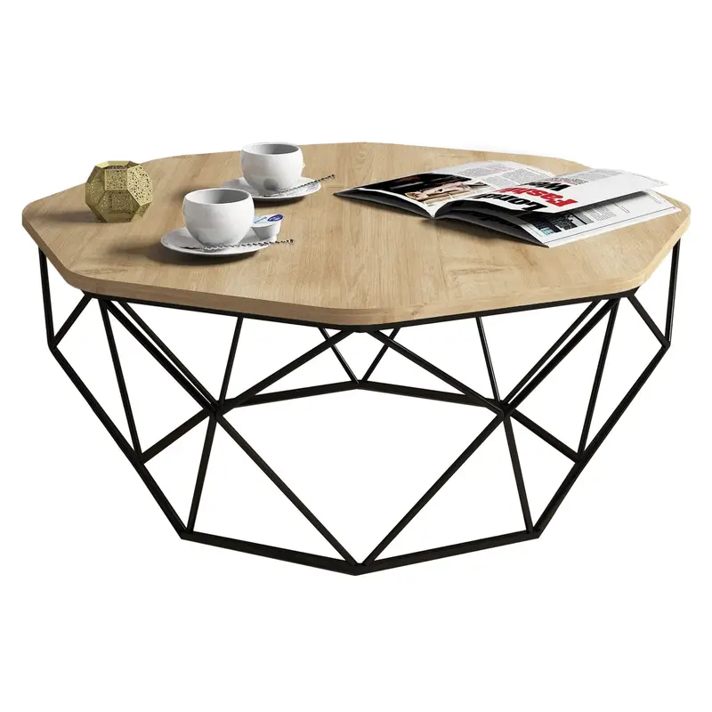 Mesa de centro melamina Ø90x38 cm