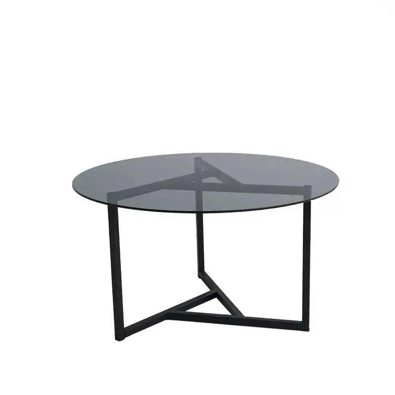 Mesa de centro redonda metal Ø75x42cm humo