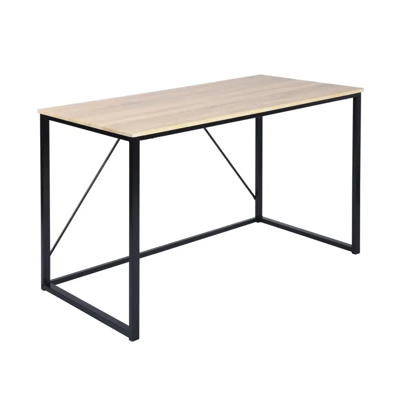 Mesa escritorio nogal y negro 120x60x74 cm