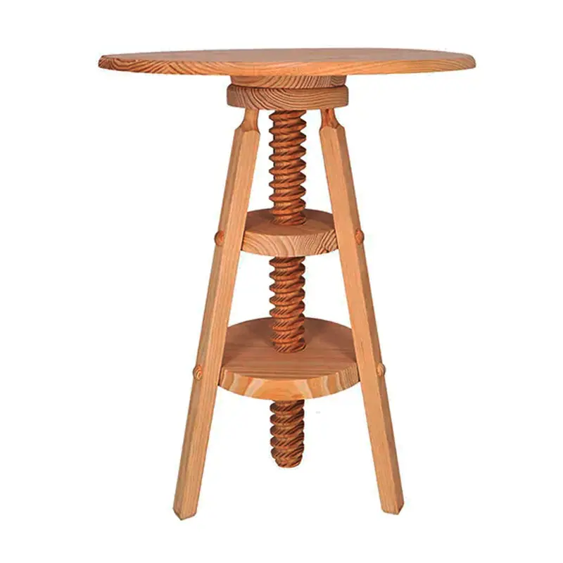 Mesa giratoria madera de pino barnizada 59,5x59,5x65cm