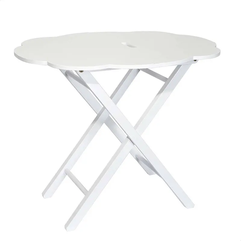Mesa infantil plegable MDF blanca 62,5x48x51,5cm