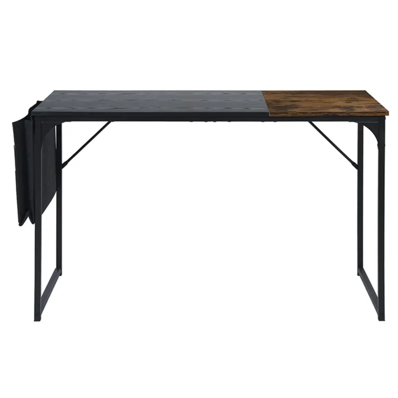 Mesa plegable con portadocumentos vintage negro L.120 cm