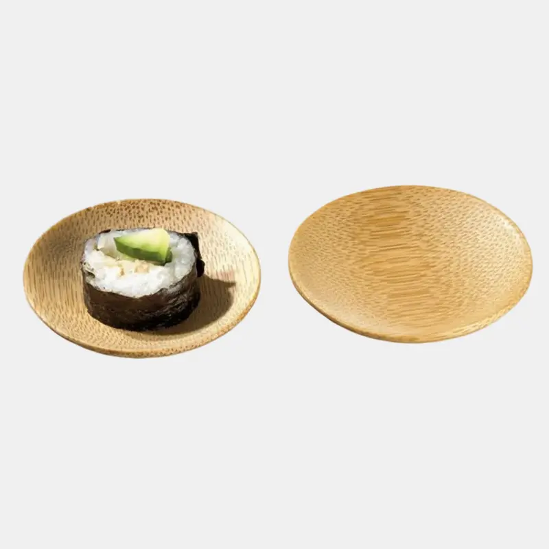 Mini plato redondo bambú ø6 x 1 cm - 144 Uds.