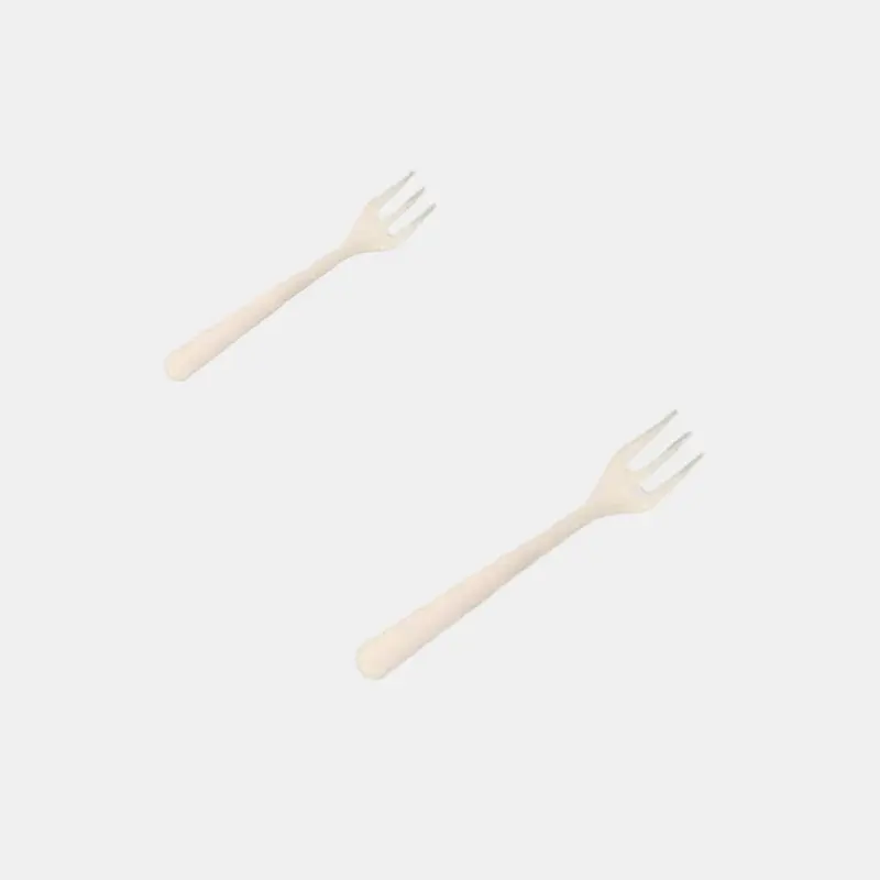 Mini Tenedor CPLA blanco. 10 cm - 250 Uds