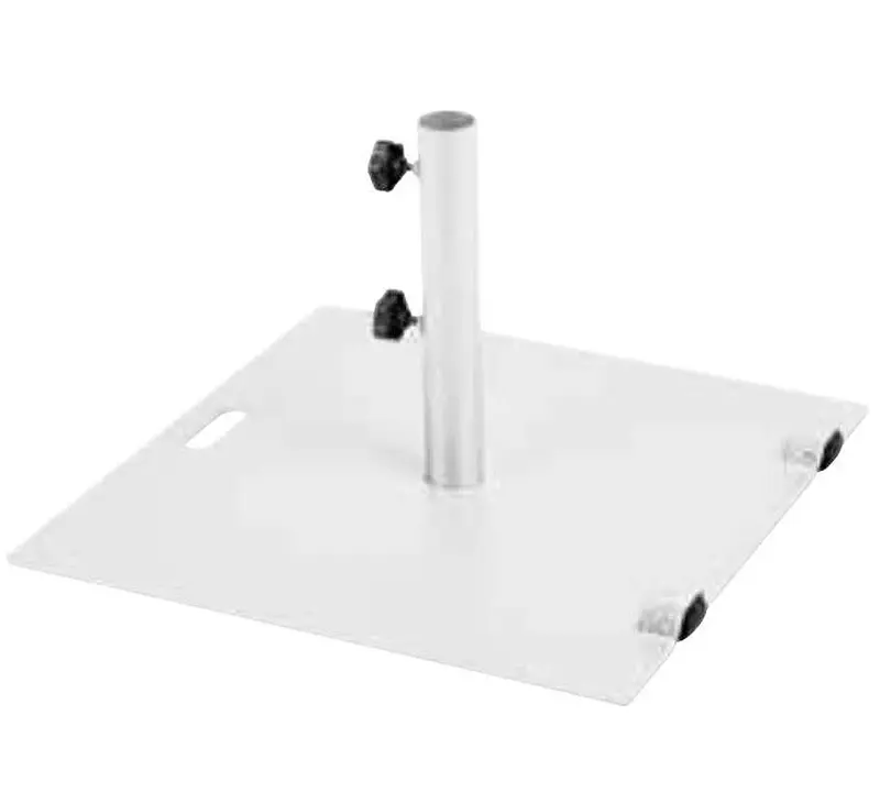 MUEBLES ROMERO - BASE CUADRADA HIERRO BLANCA CON RUEDAS 20 KG