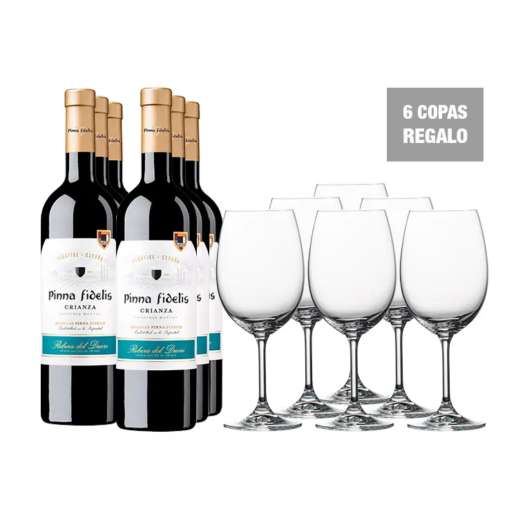 Pack Pinna Fidelis Crianza 6 Copas Regalo