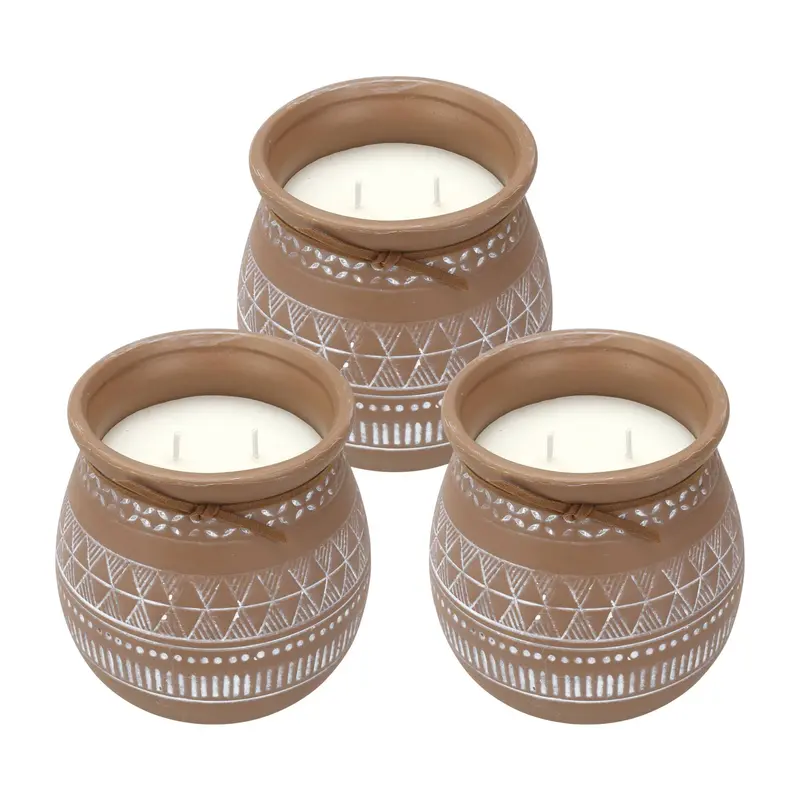 Pack velas aromáticas en envase de cemento