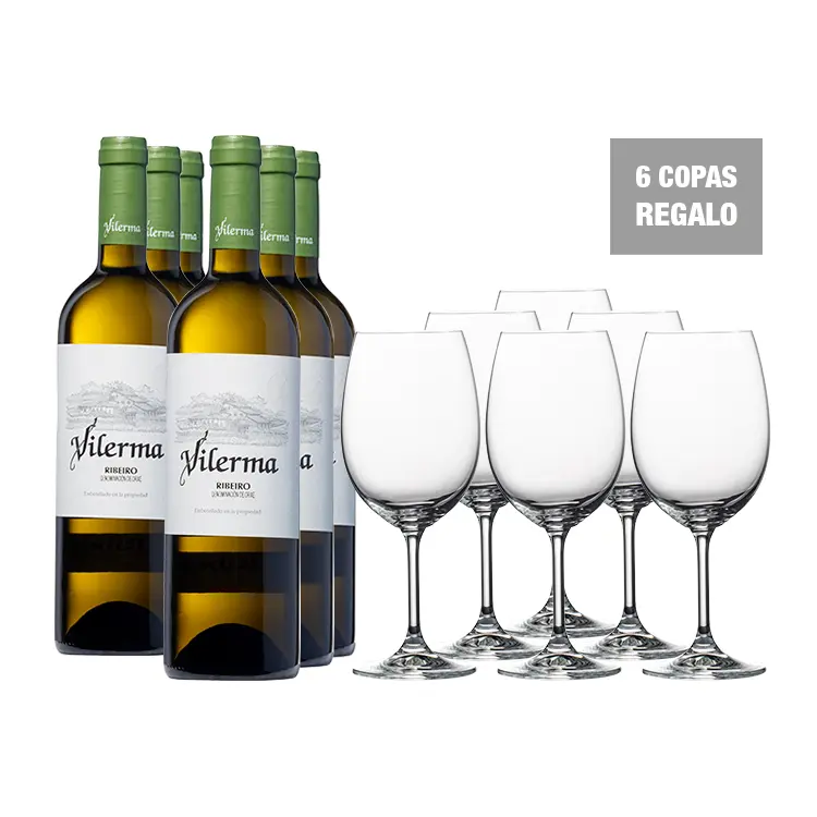 Pack Vilerma 6 botellas + 6 Copas de Regalo