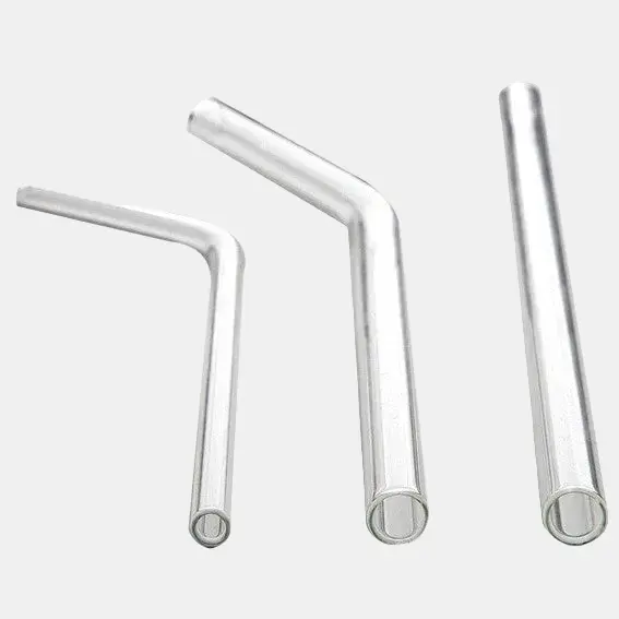 Pajita de borosilicato. Varias medidas, formas (24 Uds)
