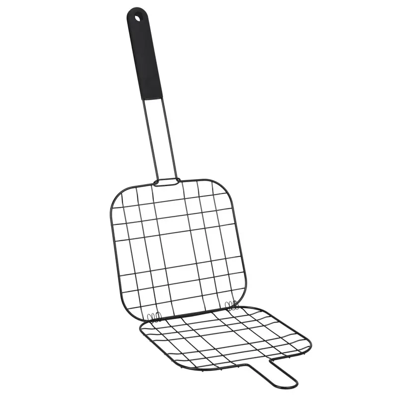Parrilla BBQ alambre hierro antiadherente 38x20cm