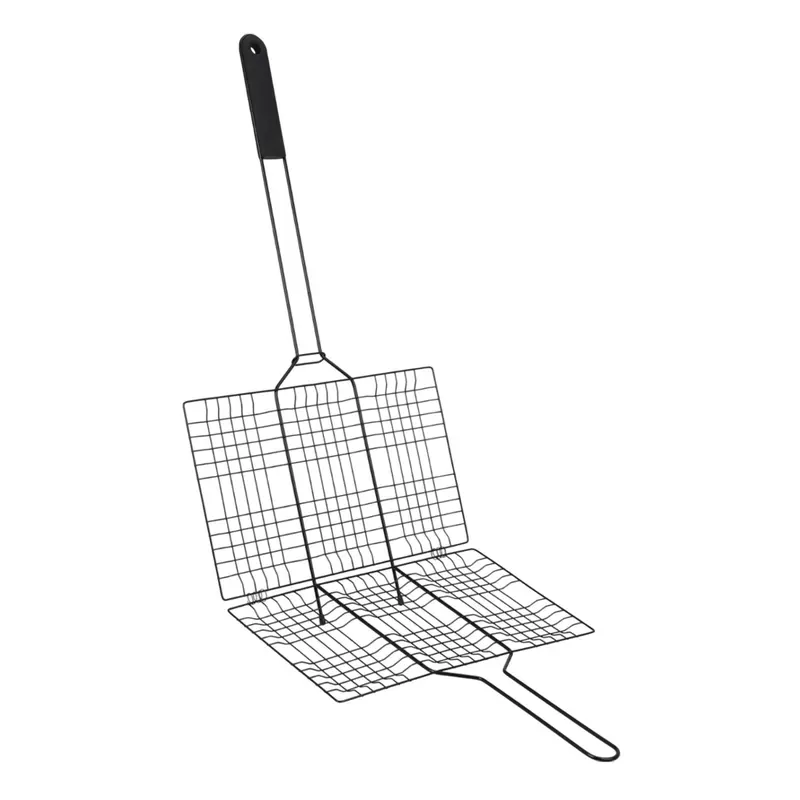 Parrilla BBQ hierro negro antiadherente 68x32,5cm