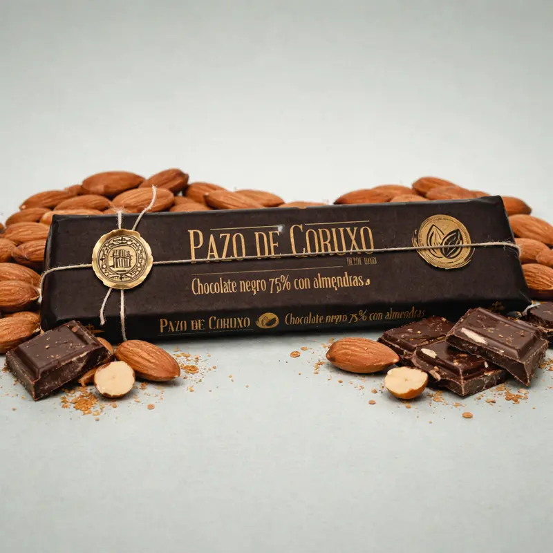 PAZO DE CORUXO | CHOCOLATE 75% CON ALMENDRAS 300gr