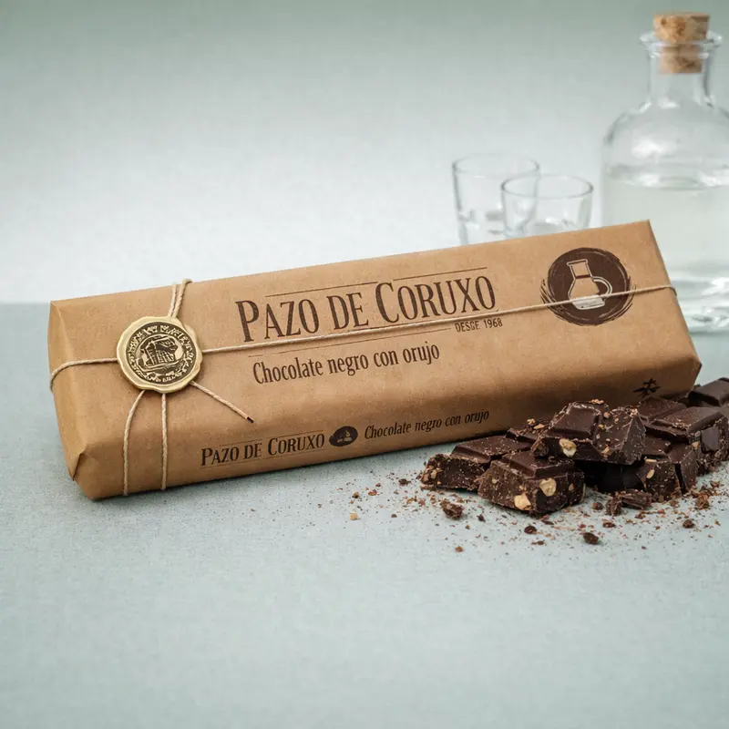 PAZO DE CORUXO | CHOCOLATE CON LECHE SABOR ORUJO 300gr