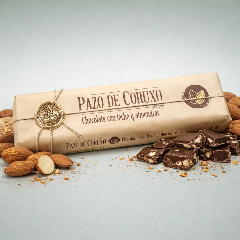 PAZO DE CORUXO | CHOCOLATE CON LECHE Y ALMENDRAS 300gr