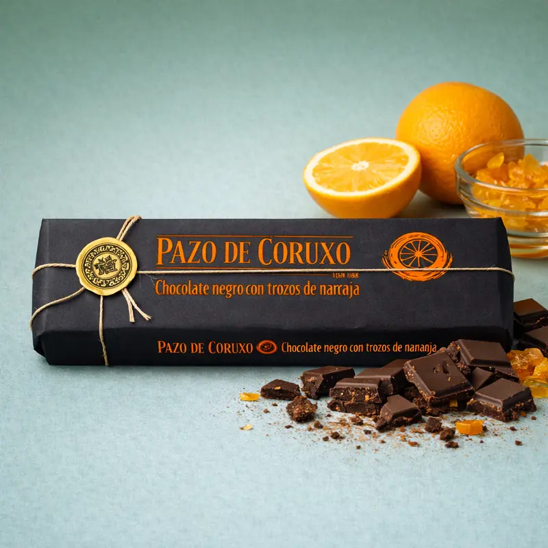 PAZO DE CORUXO | CHOCOLATE NEGRO CON TROZOS DE NARANJA 300gr